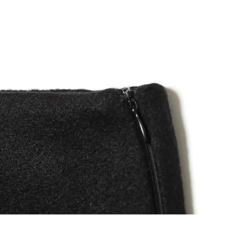 NERHEFZ Damen-Shorts aus Wollmischung mit synthetischem Pelzeffekt, Herbst-Winter-Mode, hohe Taille, schlanke weibliche kurze Hosen