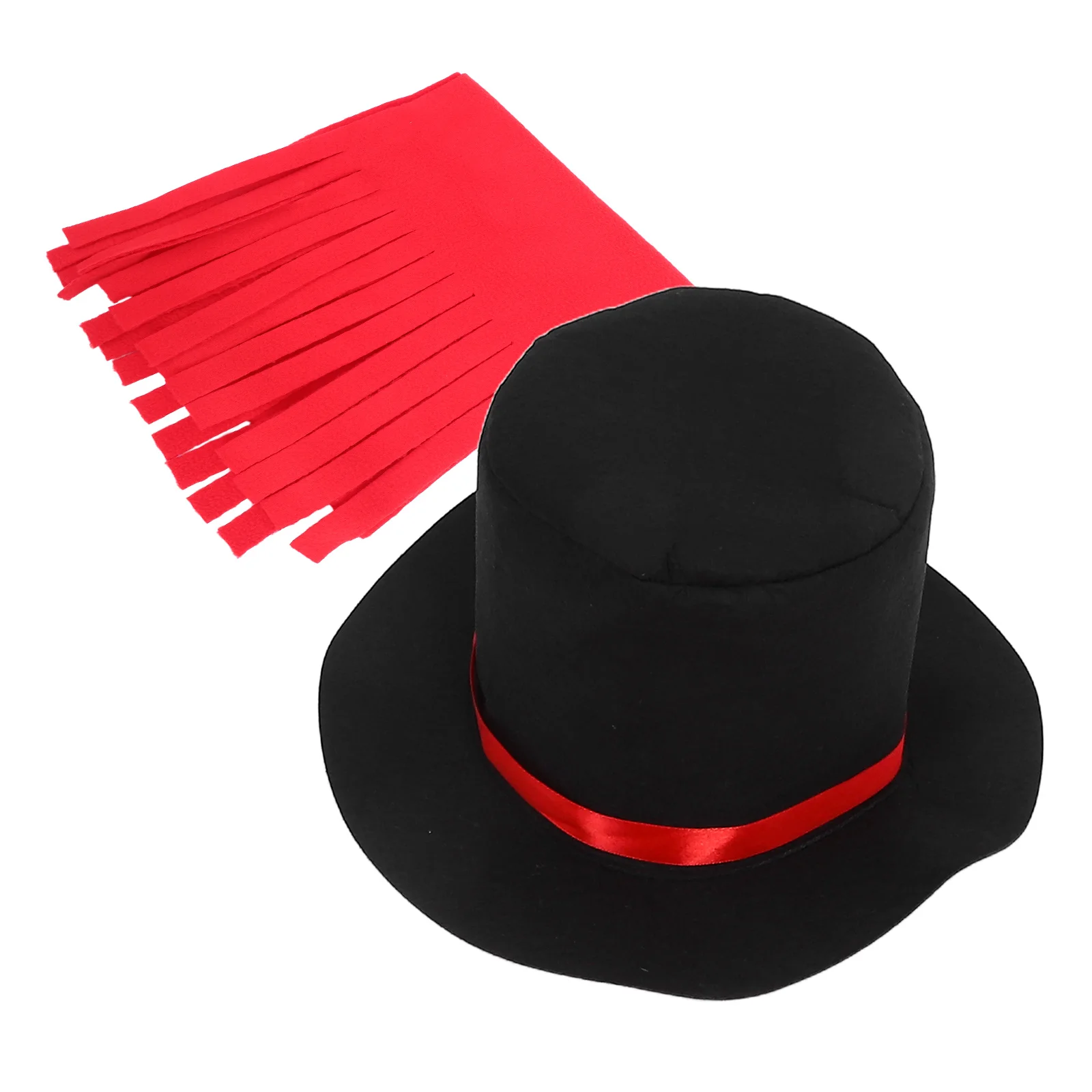 

2Pcs Christmas Snowman Dress Up Kit Hat Scarf Festive Winter Holiday Party Costume Supplies Snowman Fancy Dress