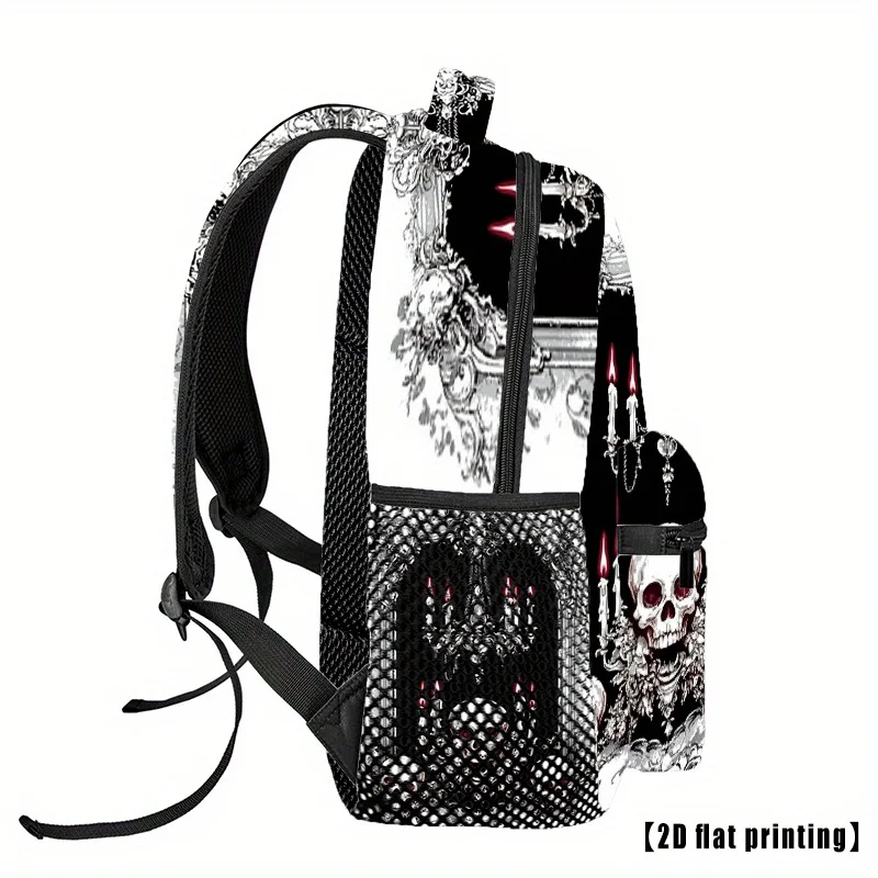 Gothic Chandelier Skulls Decor/ A Casual Backpack, a  Backpack for Men and Women, Suitable for Work Sports Travel Easy to Clean