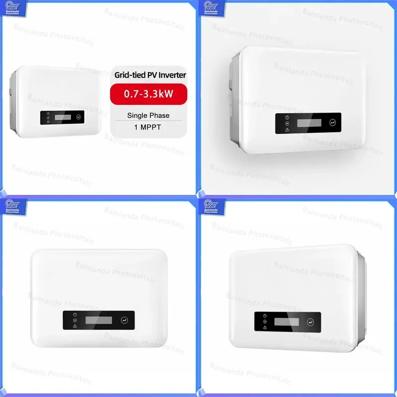 Grid Tied Solar Inverter Single Phase 1MPPT PV Power Converter On Grid System Home Energy Storage Battery Charger Pure Sine