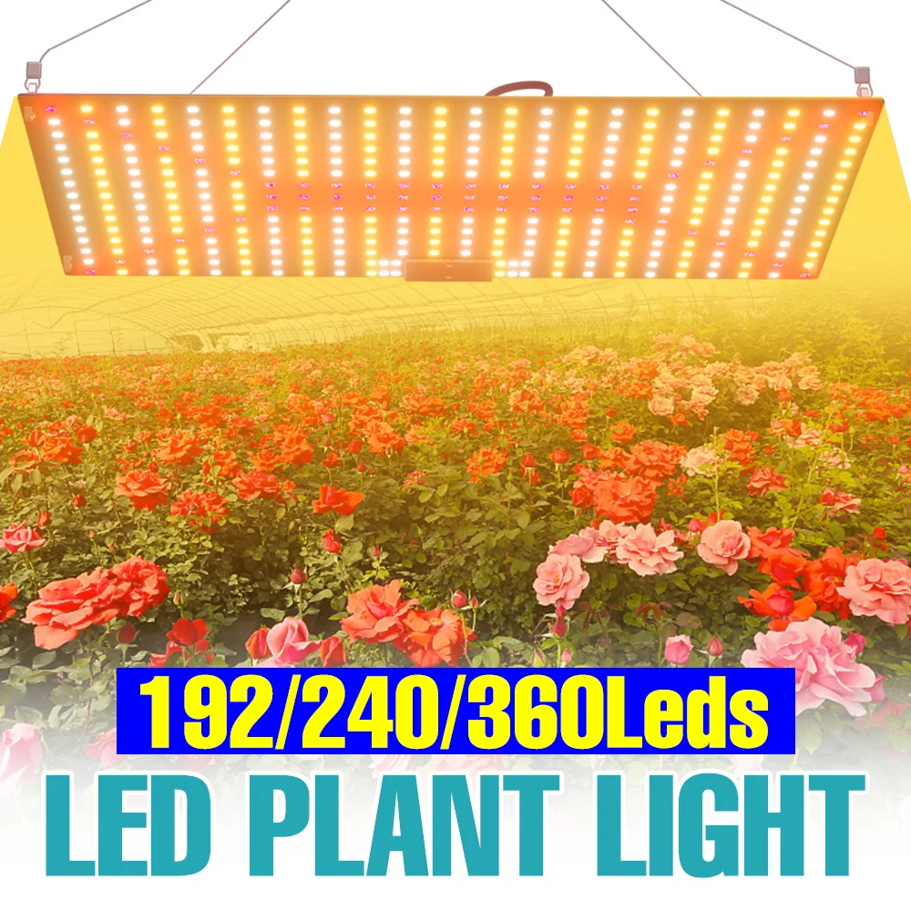 

400W LED Quantum Board Grow Light Full Spectrum Hydroponics Planting Fill Lamp UV/IR Greenhouse Tent Succulent Seedings Lighting