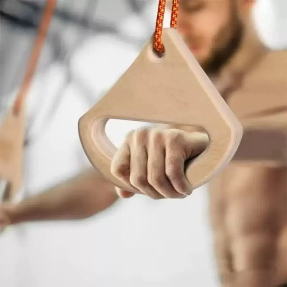 Wooden Rock Climbing Hangboard Forearm Climbers Strength Trainer Finger Strengthener Lightweight Sturdy Material Pull-Up Board