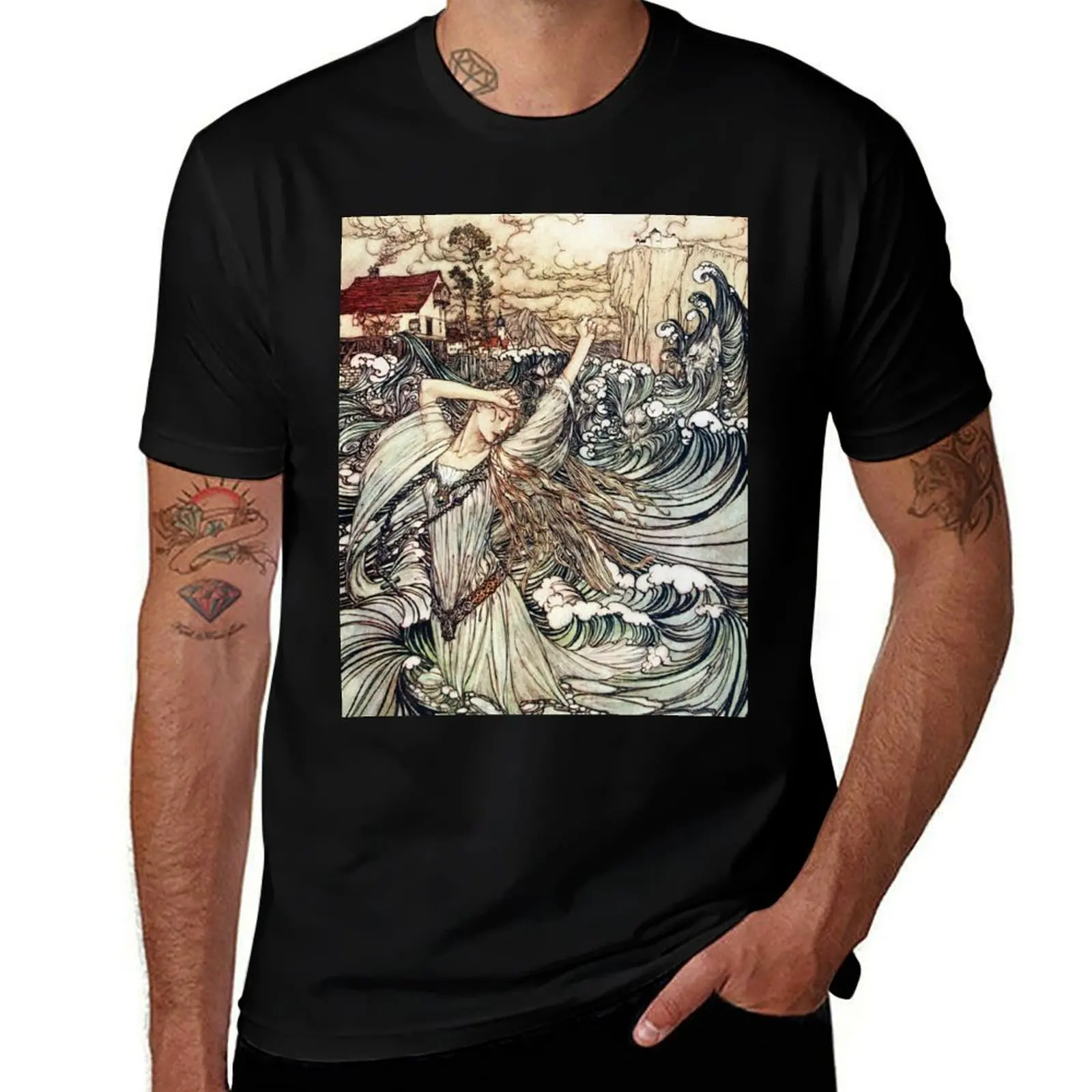 Undine - Arthur Rackham T-Shirt t shirt man cotton T-Shirt