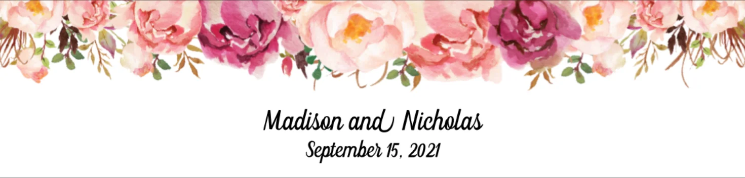 24pcs Custom name Wedding Water Bottle Labels Girl birthday party Rustic Pink Flower Custom Water Bottle Labels decoration
