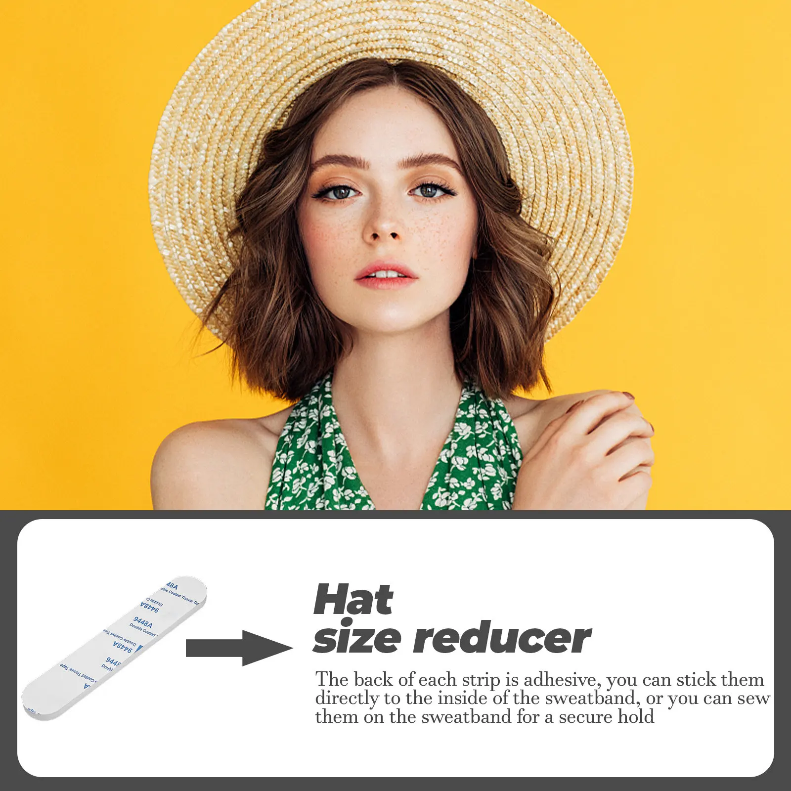 30Pcs Hat Sizing Strips Eva Sweat Protector Liner Tape for Caps Size Reducer Sweat Absorbent Pads Hat Accessories