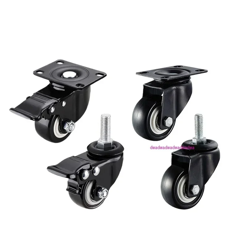 Caster 1.5 inch 2 inch 2.5 inch gold diamond wheel silent furniture industrial caster, universal wheel cart pulley