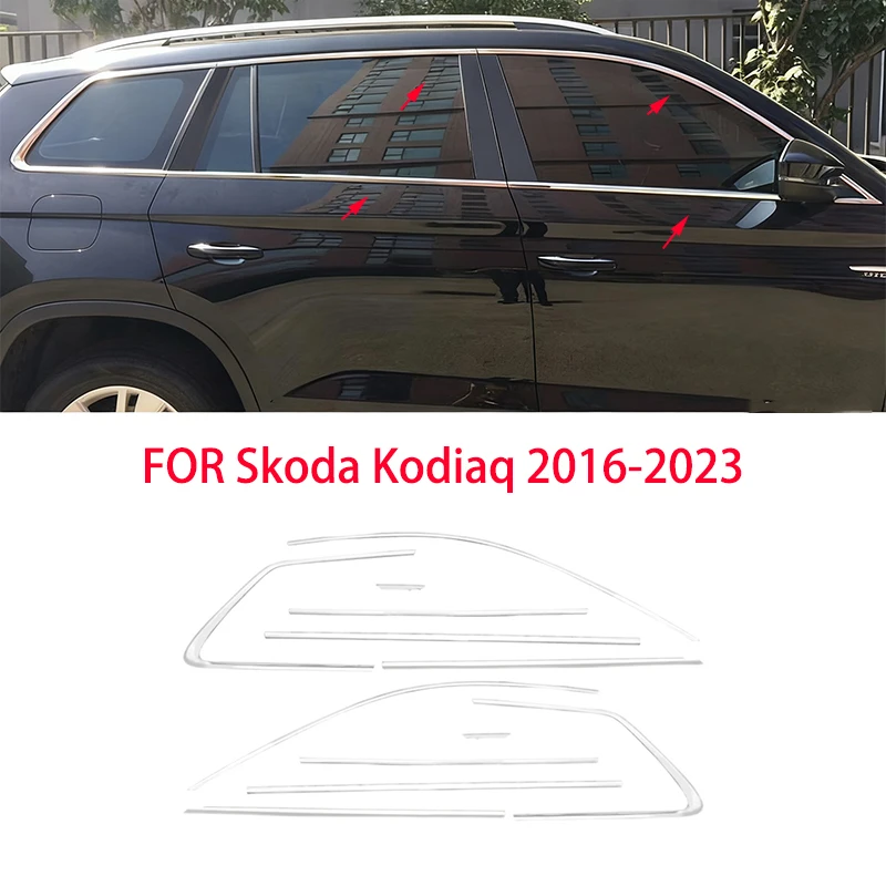 

Car accessories FIT For Skoda Kodiaq 2016-2023 Stainless steel chrome Window Molding Strip Sill side Cover Trim
