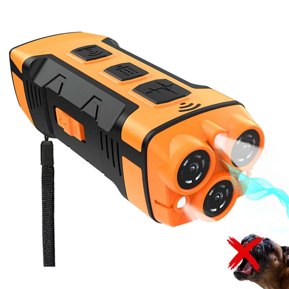 

Устройство для дрессировки собак от лая с LED-фонариком, перезаряжаемое через Type-C, для отпугивания и дрессировки собак