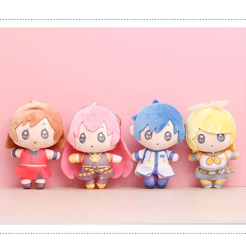

New Hatsune Miku Plush Keychain 12cm Cute Soft Stuffed Doll Key Chain Bag Pendant Girls Gift