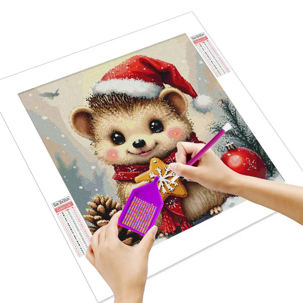 Animal Diamond Painting Set Full Square Round Diamond Mosaic Christmas Cartoon Handmade Gift Children's Room Decoration