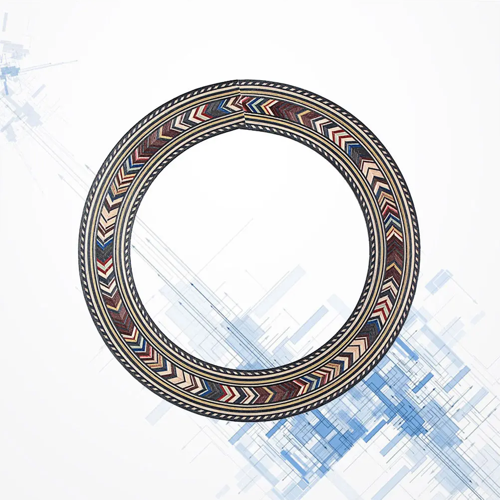 94Mm Wooden Rosette for Guitar Sound Hole High Grade Inlay Enhances Beauty Unique Design Fits Acoustic Classical Instruments