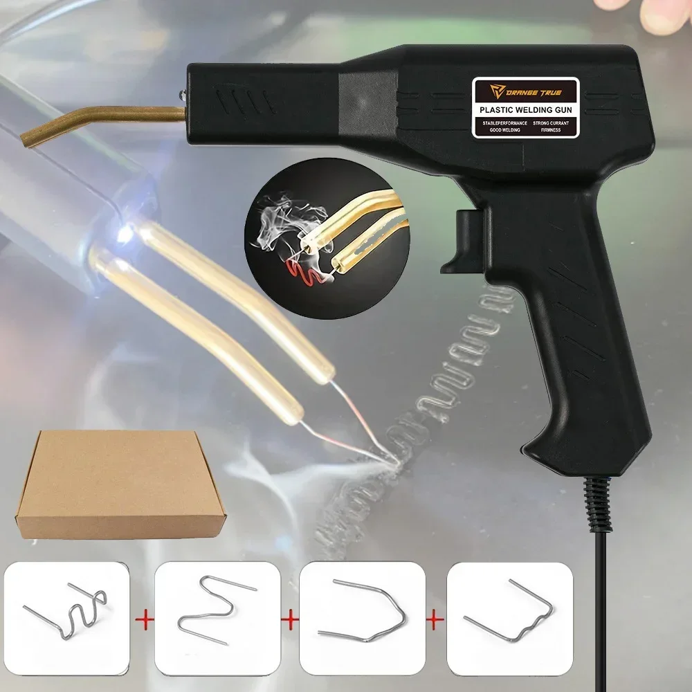 Pistola de solda para reparo de para-choque de carro, grampeador quente, máquina de solda de plástico, kit de reparo de para-choque, ferro de solda para reparo de plástico