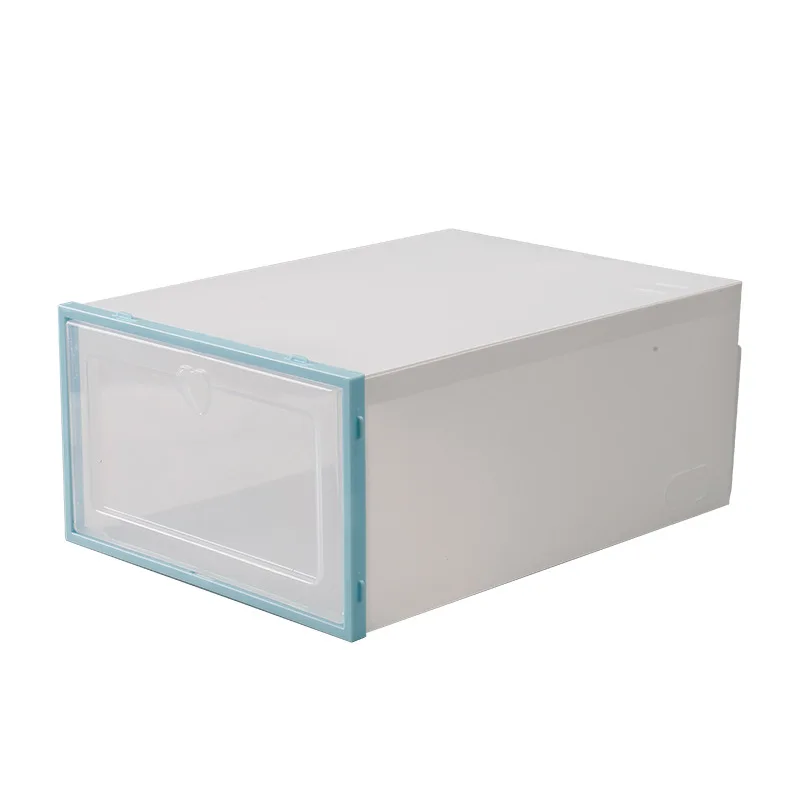 1pcs Plastic  Shoes Case Thickened Transparent Case Plastic Shoe Boxes Stackable Box Shoe Organizer Shoebox