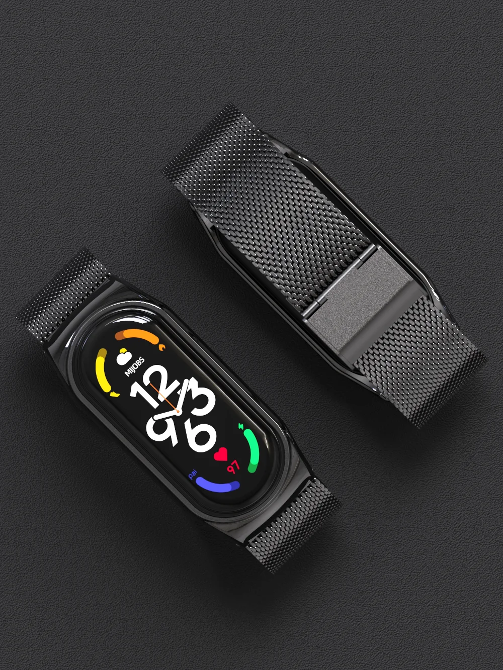 Mi Band 9 Strap Miband 6 5 4 3 أساور معدنية لـ Xiaomi Mi Band 8 سوار معصم من الفولاذ المقاوم للصدأ لـ Mi Band 7 Smart Band