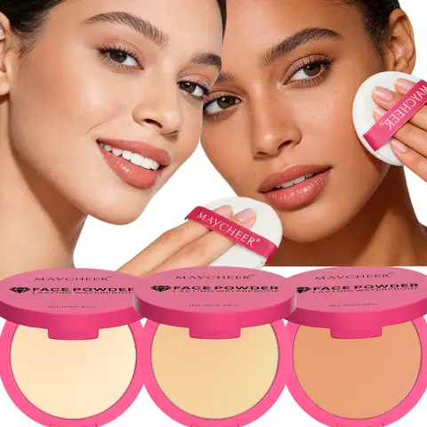 5-Color Matte Setting Powder, Controls Oil, Moisturizes, and Is Long-Lasting and Waterproof, Creating a Natural Makeup Look.