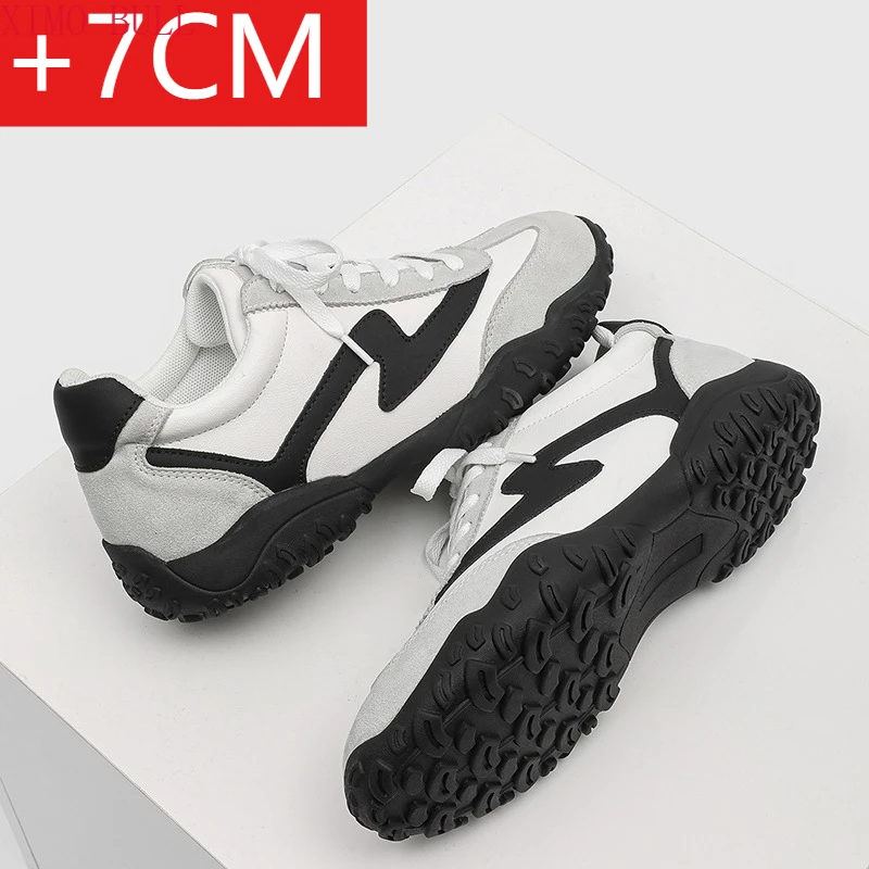 

Новая спортивная обувь для пар 35-44, модный и модный дизайн, роскошная повседневная спортивная обувь, с внутренней высотой, увеличивающая рост 7 см.
