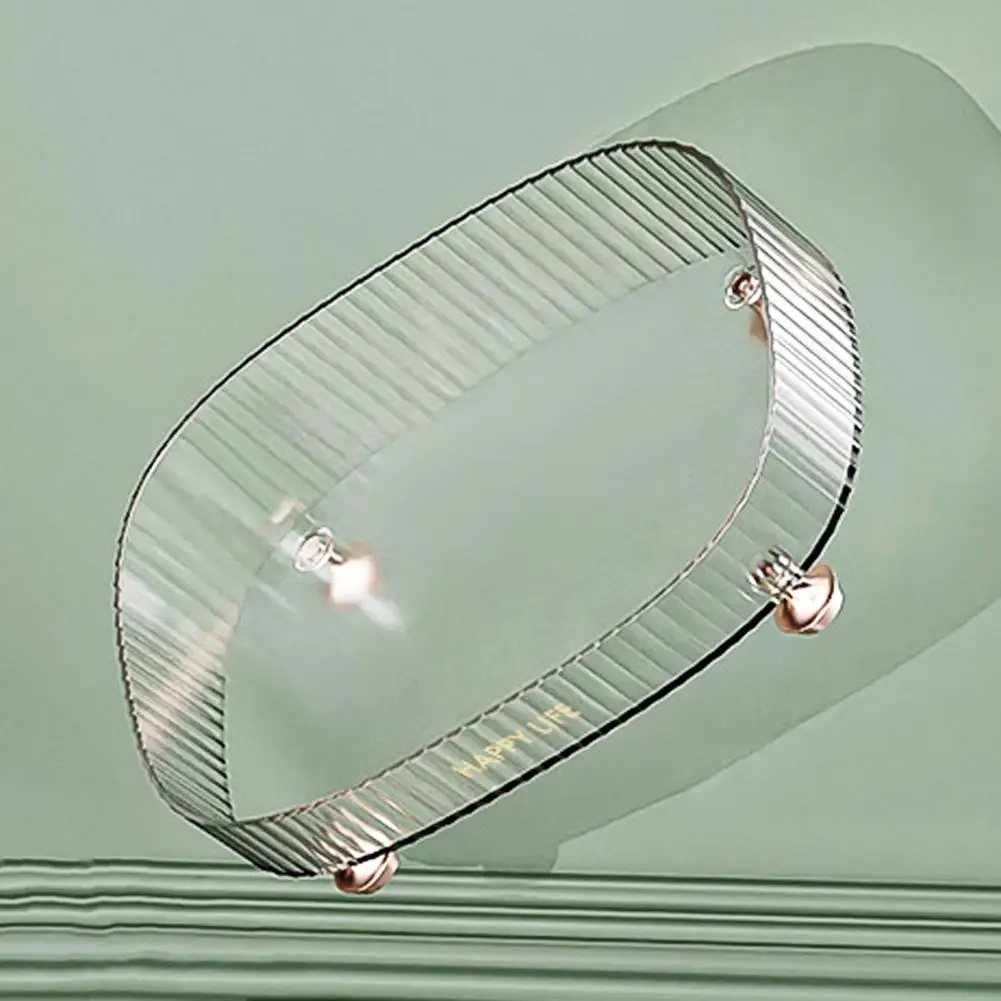 

Non-slip Vanity Organizer Makeup Storage Tray Light Luxury Makeup Perfume Desktop Organizer Stylish Tray for Vanity