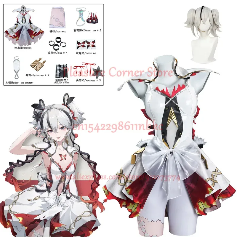 

XS-3XL In Stock Wuthering Waves Camellya Cosplay Costume Wig Dress Outfit Uniform Camellya Cosplay Suits