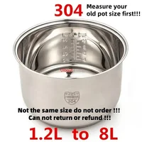 304 Stainless Steel Rice Cooker Inner Pot – Non-Stick Replacement