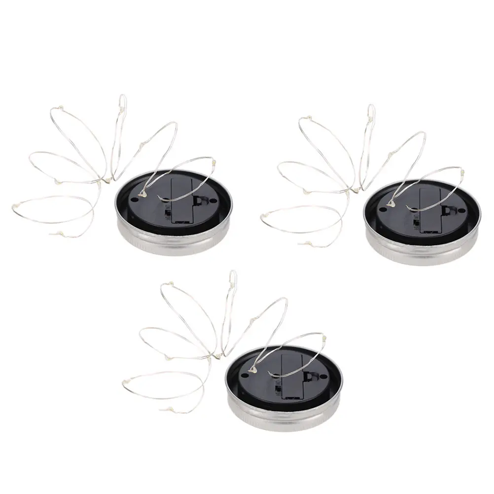 

3 Pcs Cap String Jar Solar Lights Lights Solar Lamp Jar Outdoor Yard Garden Table Balcony Decoration Gift