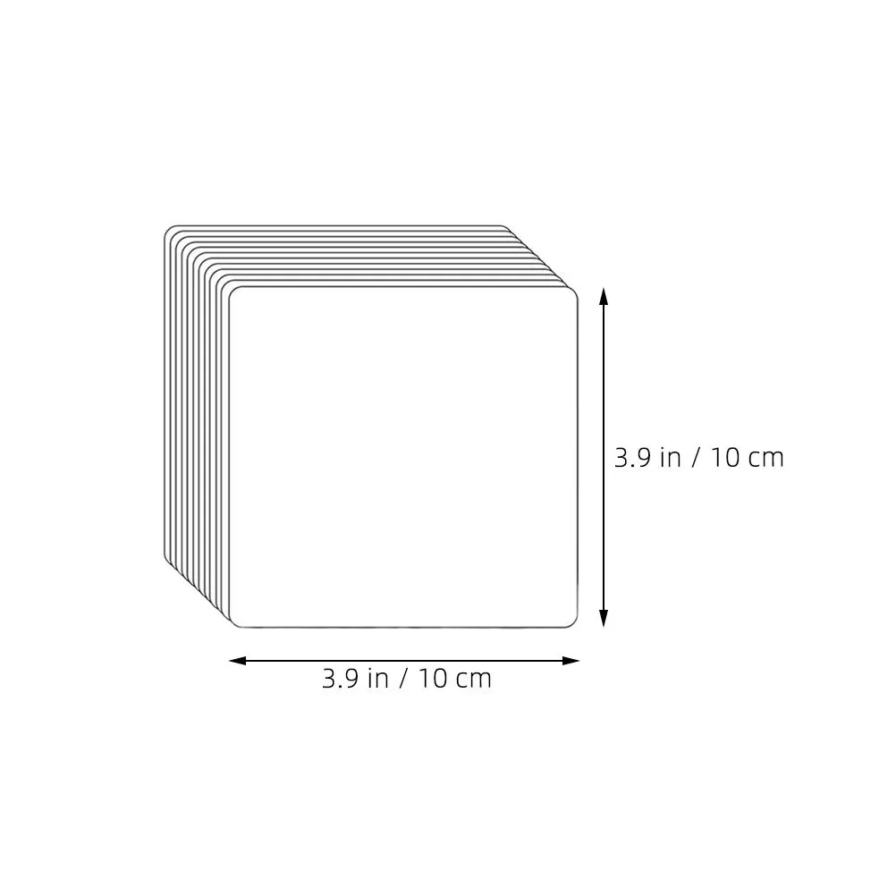 2 مجموعات ملصقات السبورة 10x10 سنتيمتر قابلة لإعادة الاستخدام قابل للغسل الجاف محو لوحة الرسم ل الفن الحرفية جدار الديكور الفصول الدراسية #3