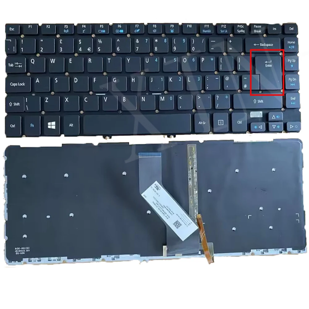 

UK Backlit Keyboard For Acer Travelmate P446-MG R3-431 R3-431T R3-431T-P2F9 R3-471T R3-471TG R3-471T-56L8