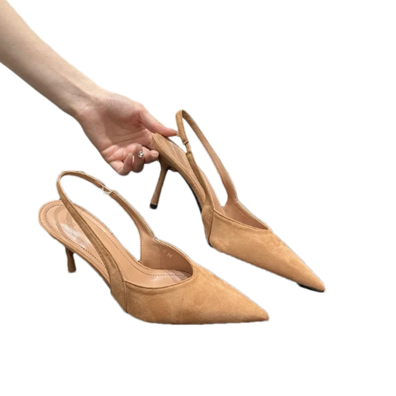 Luxury High Heels Sandals Women Sexy Pointed Toe Shoes for Woman Slippers New Party Shoes Pumps Elegant Slides Mujer Zapatos view 6