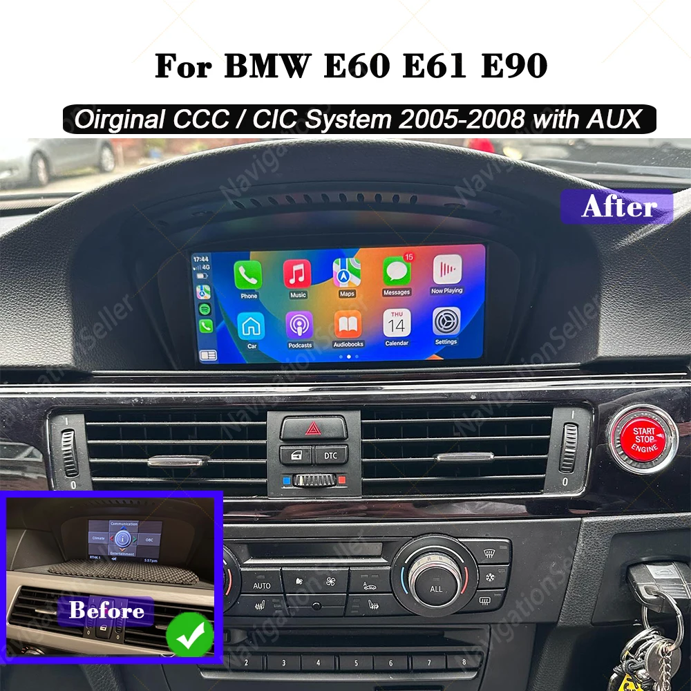 

VIGOHI AutoRadio Android 15 For BMW Series 5/3 E60 E61 E62 E63 E90 E91 Multimedia CIC CCC GPS Navigation Head Unit Stereo Audio