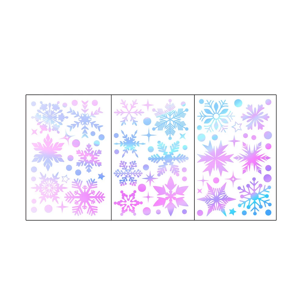 Festive Window Clings Colorful Christmas Decor Christmas Party Decor Long-term Use Stickers For Home Decoration