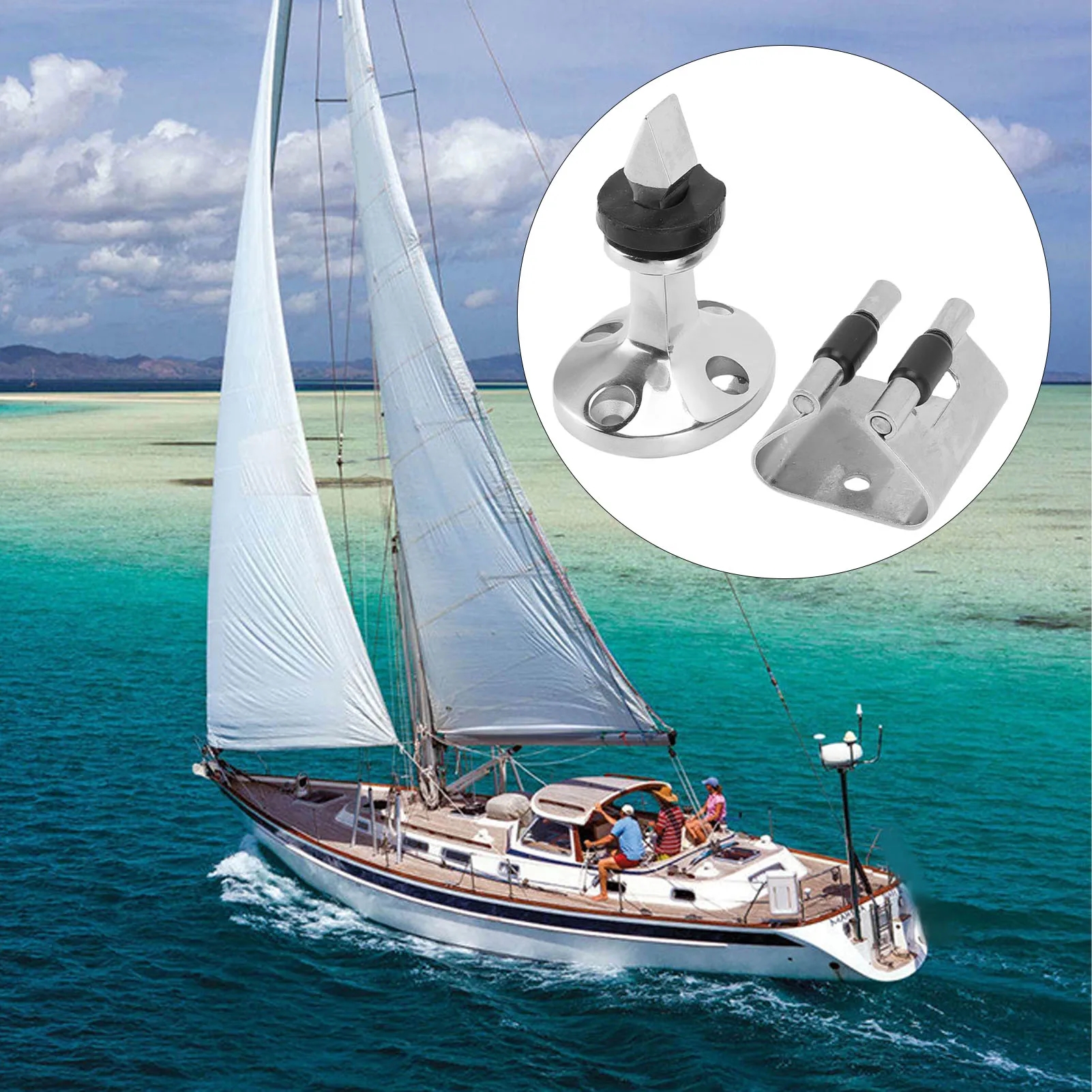 Door Stopper Catch and Holder Easy Installation Boat Stopper Catch and Holder Secure Fixation Roller Operating for Home Use