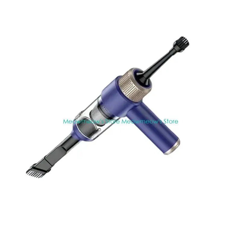 W91A 핸드 헬드 전기 압축 에어 더 스터 및 4000mAh 길이의 서비스 배터리가있는 진공 청소기 쉬운 여행 및 보관을위한 진공 청소기