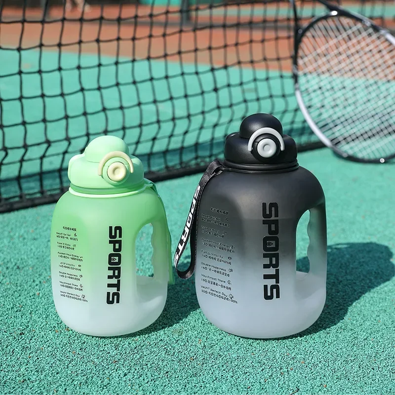 

Sport Water Bottle Portable Fitness Plastic Cup with Straw Large Capacity Outdoor Travel Big Water Bottles Drinkware