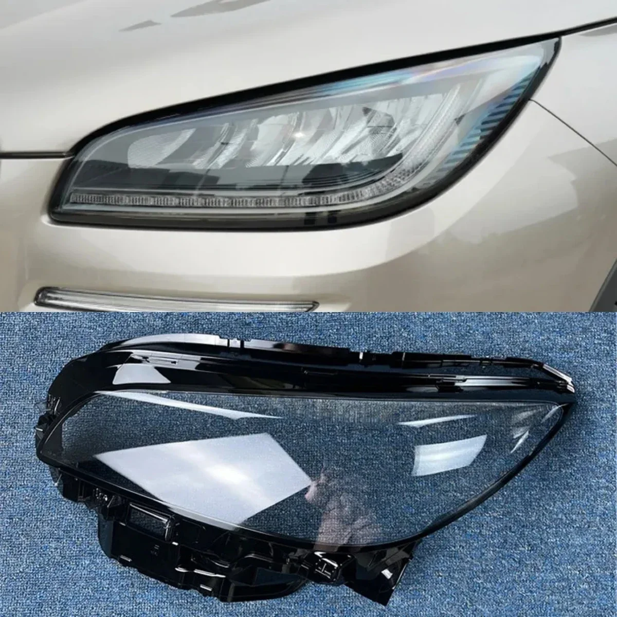 

For Lincoln Corsair Front Headlight Cover Headlamp Shell Transparent Lens Replace Original Lampshade Plexiglass 2020 2021 2022