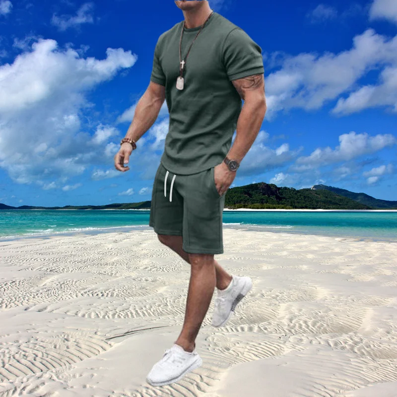 2023 Summer Tracksuits For Men  3D Printed RoseT-Shirt Suit Street Casual Two-Piece Men's Oversized Men's 2-Piece Sportswear