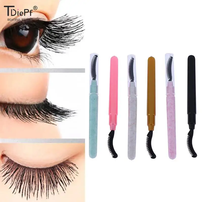 1Pc Silicone Make Borstel Wimper Mascara Borstels Plastic Handvat Mascara Wands Wimpers Borstel Wimper Extensions Tools