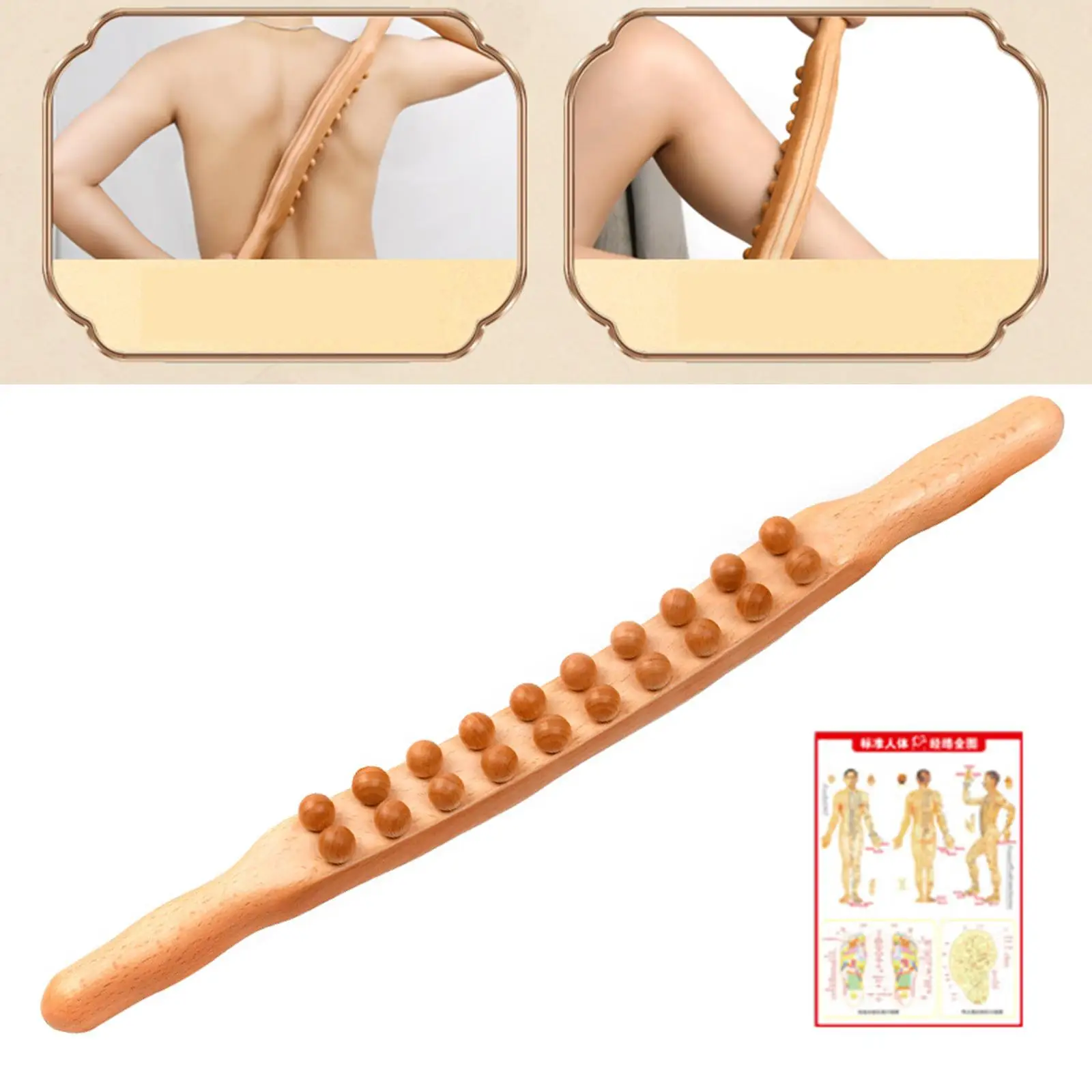 Professional Wood Massage Roller Stick ,Cellulite Reduction ,Body Massager ,Body