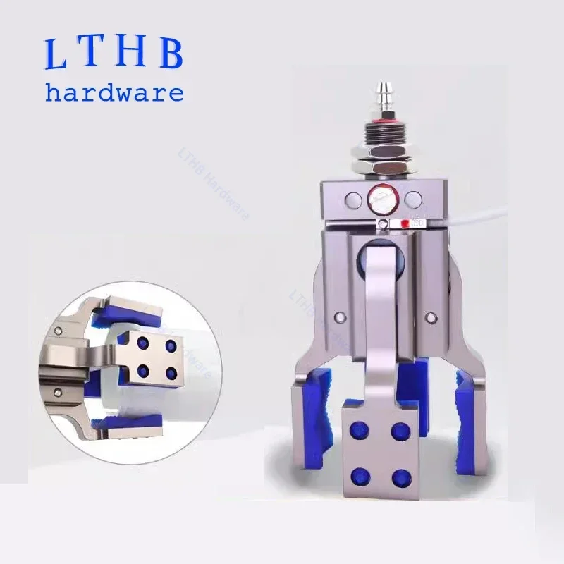 Pneumatic Fixture Cylinder Four Claw Clamp with Sensor Switch Mechanical Arm MINI Gripper Finger Cylinder Water Spout Clip