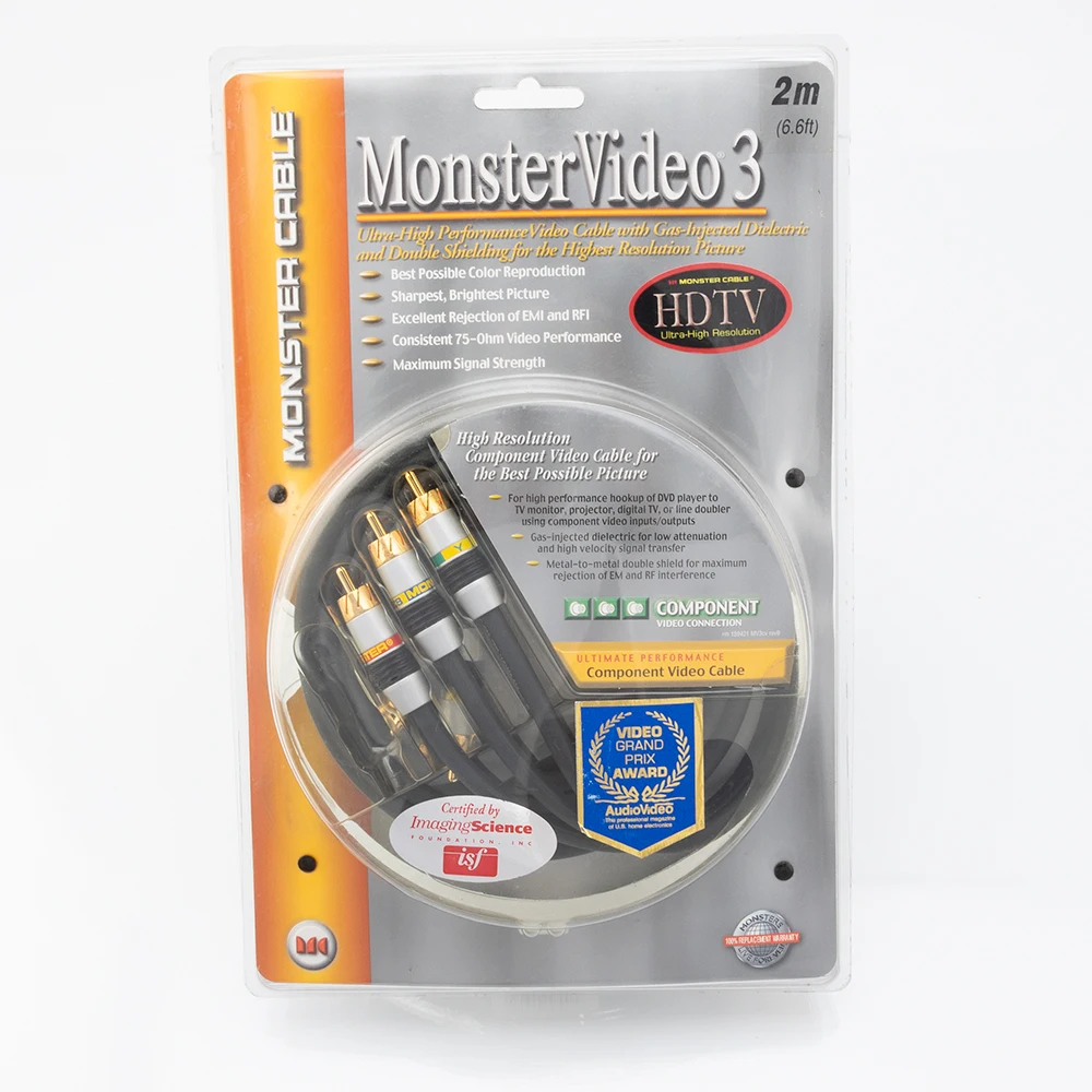 MONSTER Cable MonsterVideo3 Component Cable MV3CV-2M -6.6ft Monster Video 3 High-Resolution