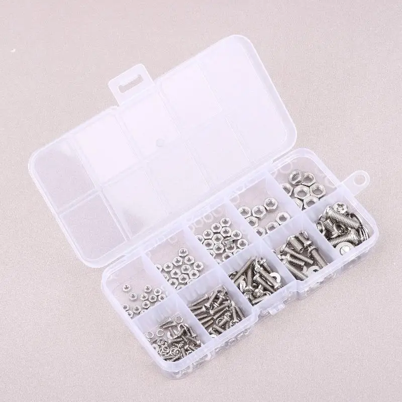 320Pcs Screws Nuts Washers Assortment Kit Rustproof Metric Hardware Set M2 M2.5 M3 M4 M5 For DIY Home Repair Industrial Use