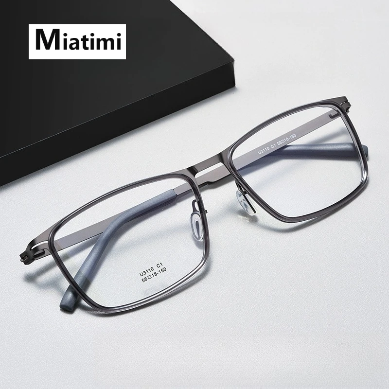 

Fashion Comfortable Acetate Pure Titanium Eyeglasses frames Vintage Luxury Eyewear square Glasses Frame Men Women Spectacles