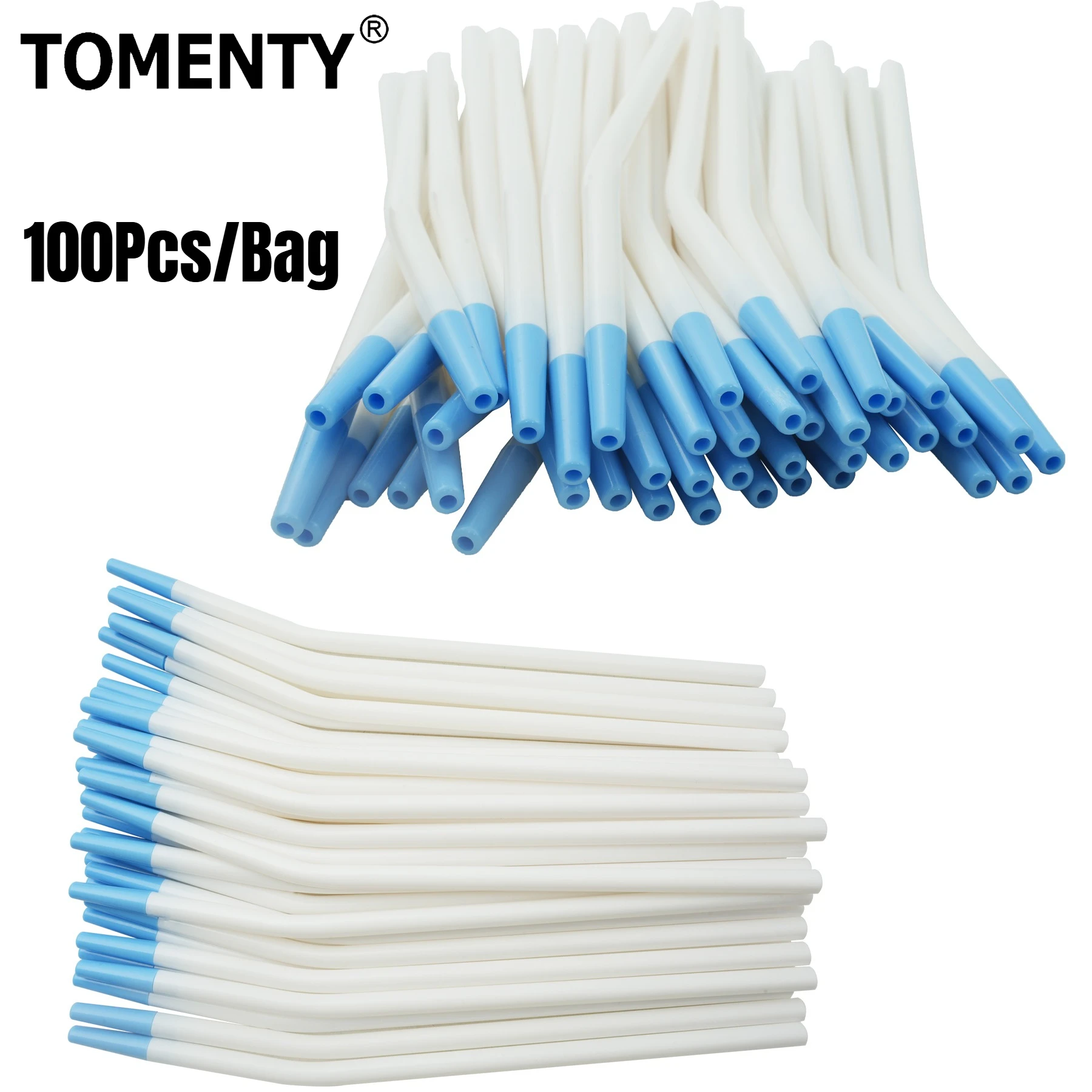 100Pcs/Bag Disposable Dental Saliva Ejector Dental Surgical Aspirator Suction Tips Suction Tube Long Slim Type Dentist Tools