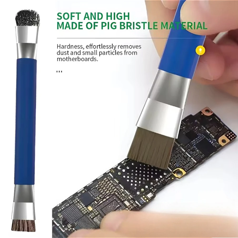 

Anti-Static Brush Double Head Insulation Hard Brush Clean Dust Tool ESD Safe Kit for Mobile Phone Motherboard PCB BGA Repair
