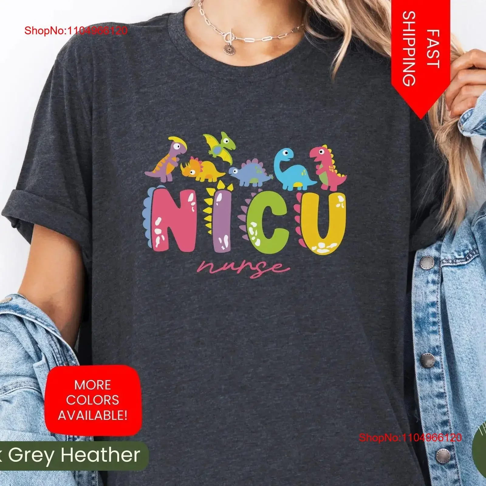 

NICU Nurse T Shirt Animal Appreciation Neonatal Intensive Care Unit Dinosaur vintage Washed Stretched designer clothes homme
