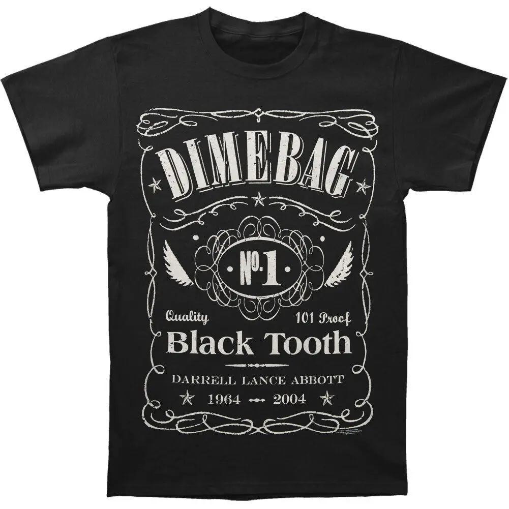 T-shirt noir Dimebag Darrell pour homme, étiquette de whisky X petit