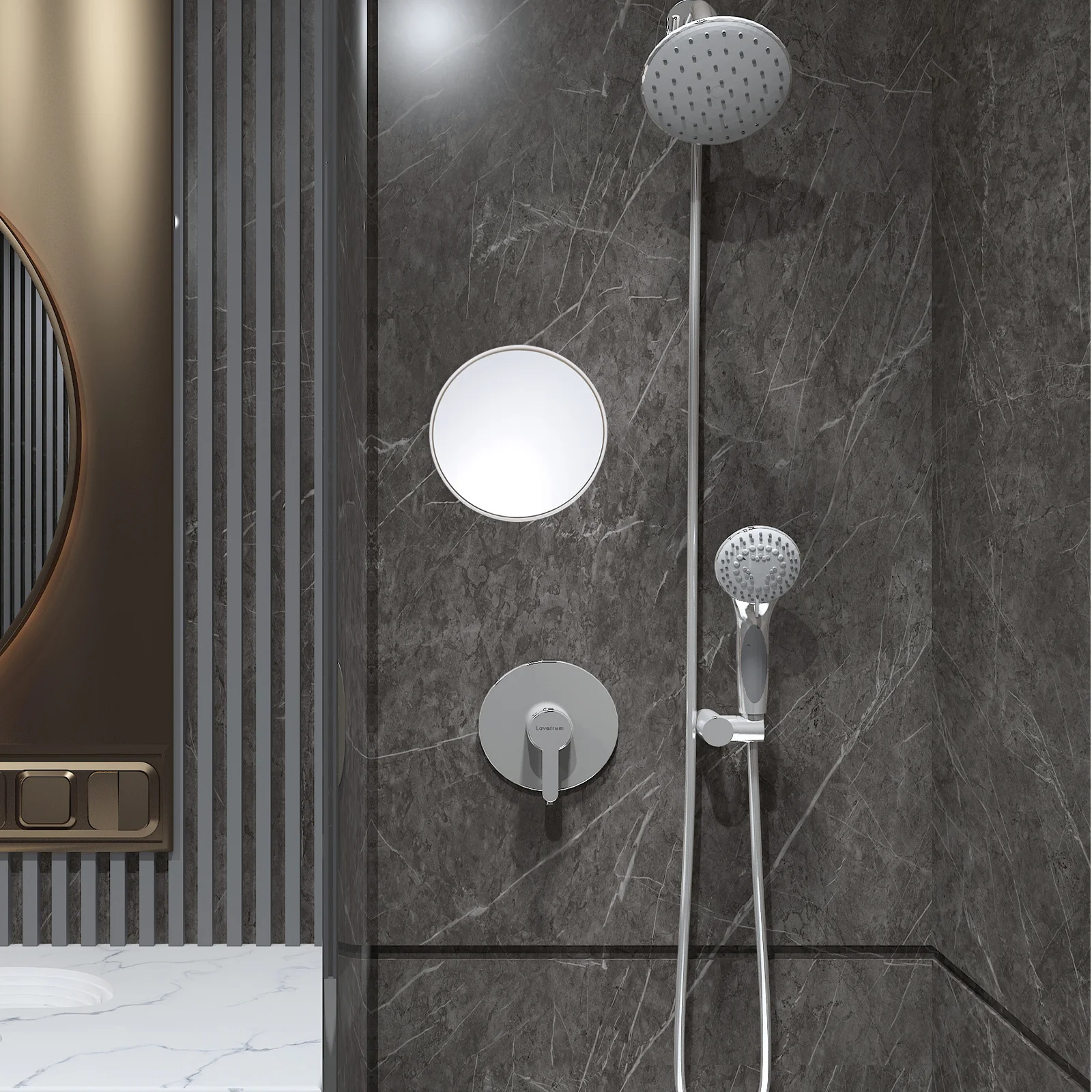 10X مكبرة شفط كأس مرآة لوضع مساحيق التجميل الحمام المرآة البالونية سهلة التركيب السفر استخدام 10X مرايا مكبرة