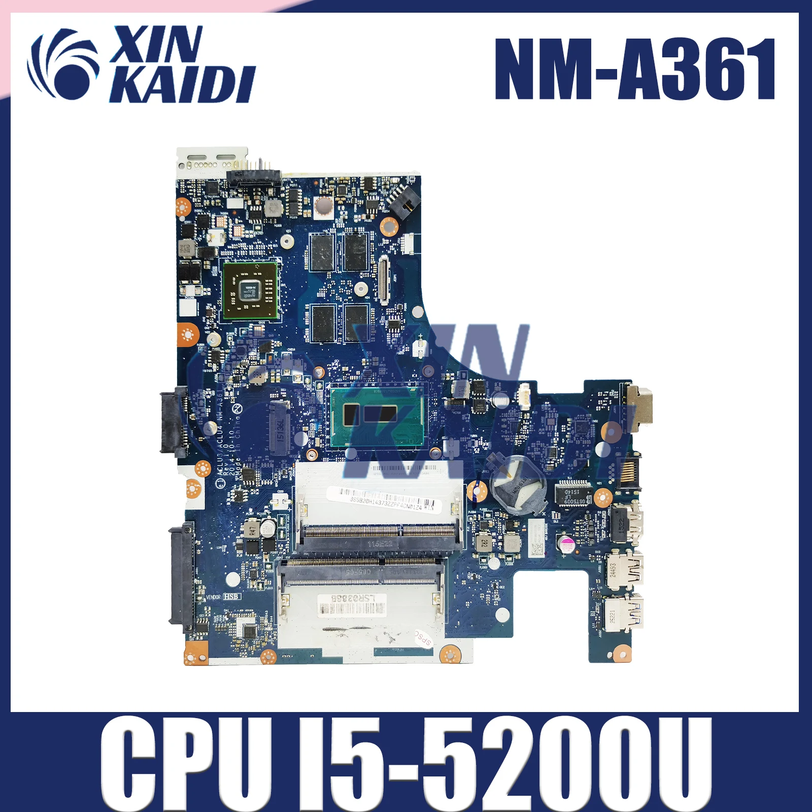 

NM-A361 Mainboard For Lenovo G50-70 G50-80 Laptop Motherboard With I5-5200U CPU FRU 5B20H14463 100% Tested OK