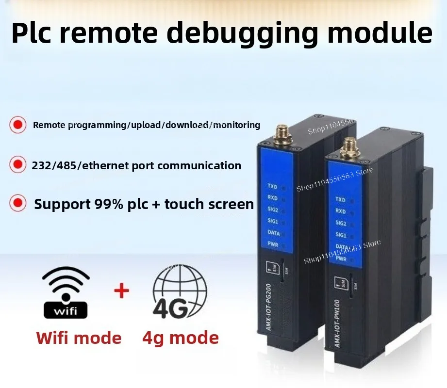 4G Cloud Gateway PLC Remote Debugging Module Control Internet of Things Download Wireless Communication PW/PG200S