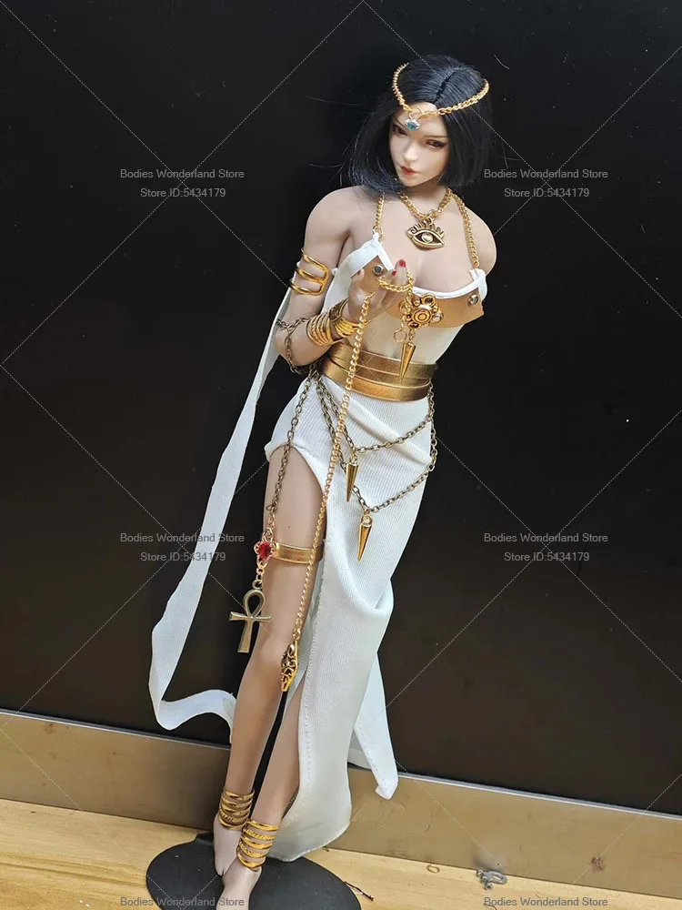 Handmade 1/6 Scale Female Soldier Metal Strap Irregular Dress Cosplay Isis Clothes Set For 12inch TBL Action Figure Doll