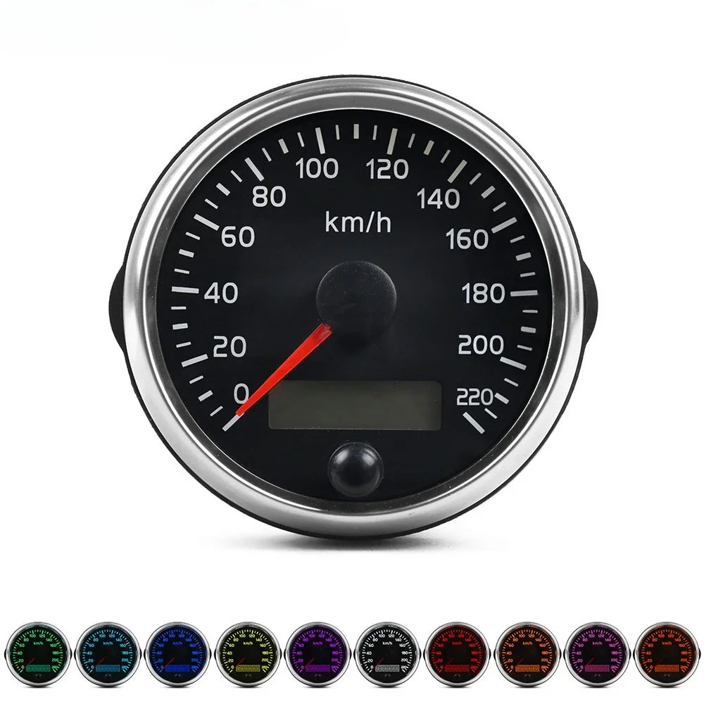 

Car Modification 85MM Tachometer Speedometer 2 in 1 LCD Instrument Panel Car Speed Meter 220km/h RPM Gauge