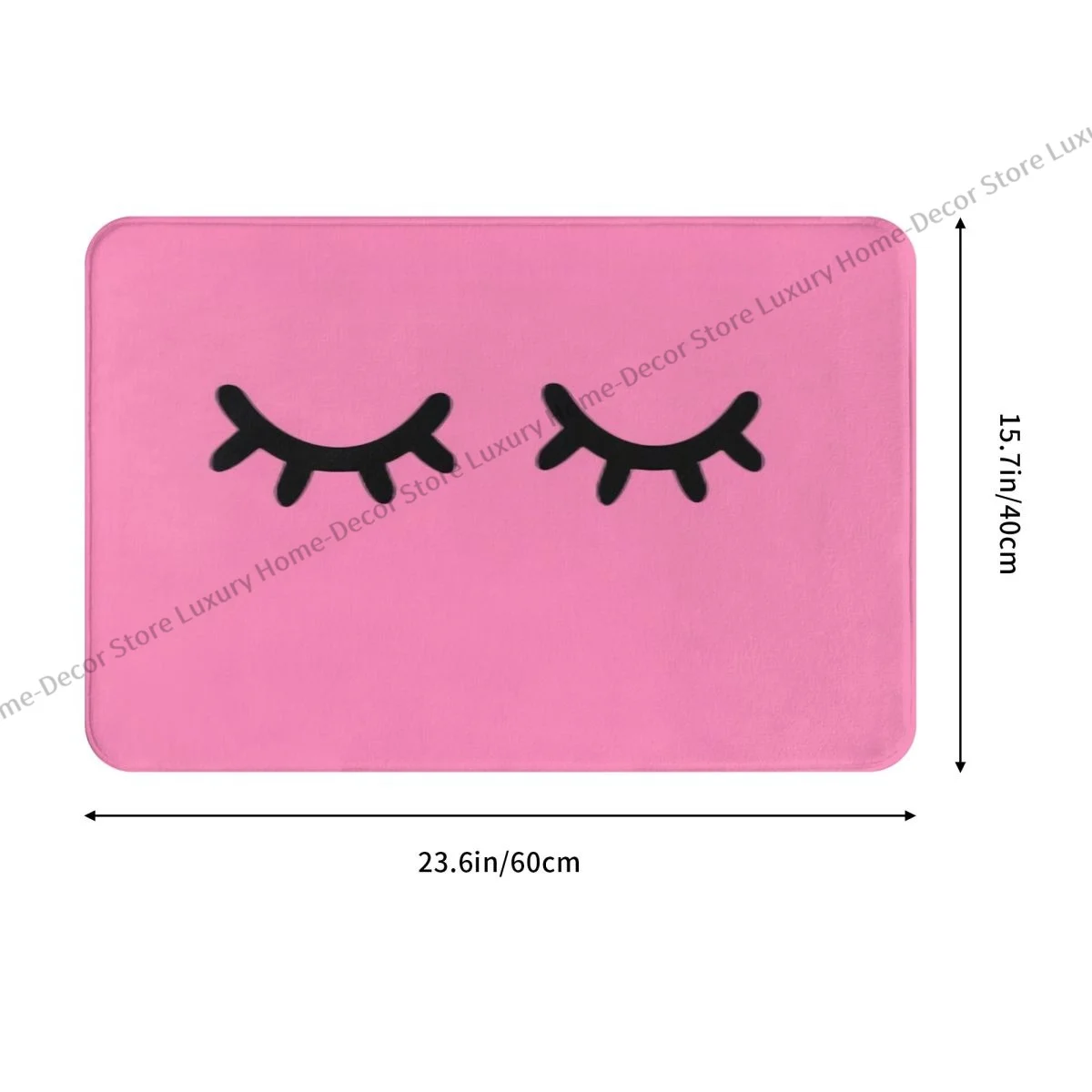 Eyelashes Eye Makeup Non-slip Doormat Eyes Bath Bedroom Mat Outdoor Carpet Flannel Pattern Decor